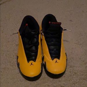 Yellow Ferrari Jordan 14